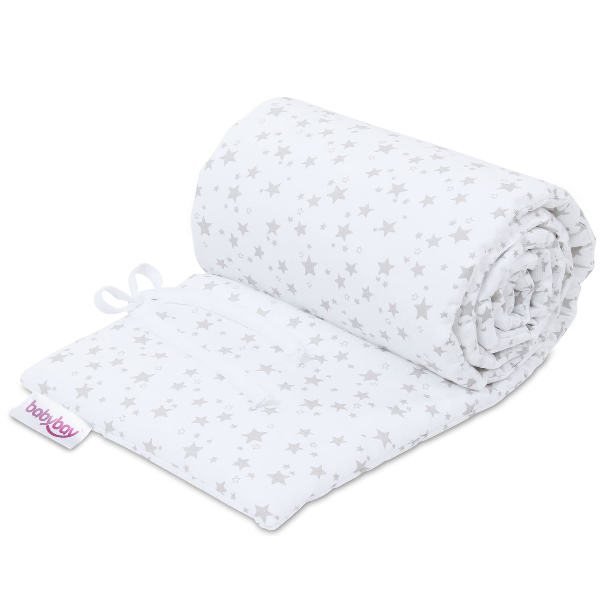 Nido Piqué blanco estrellas gris perla (Midi)