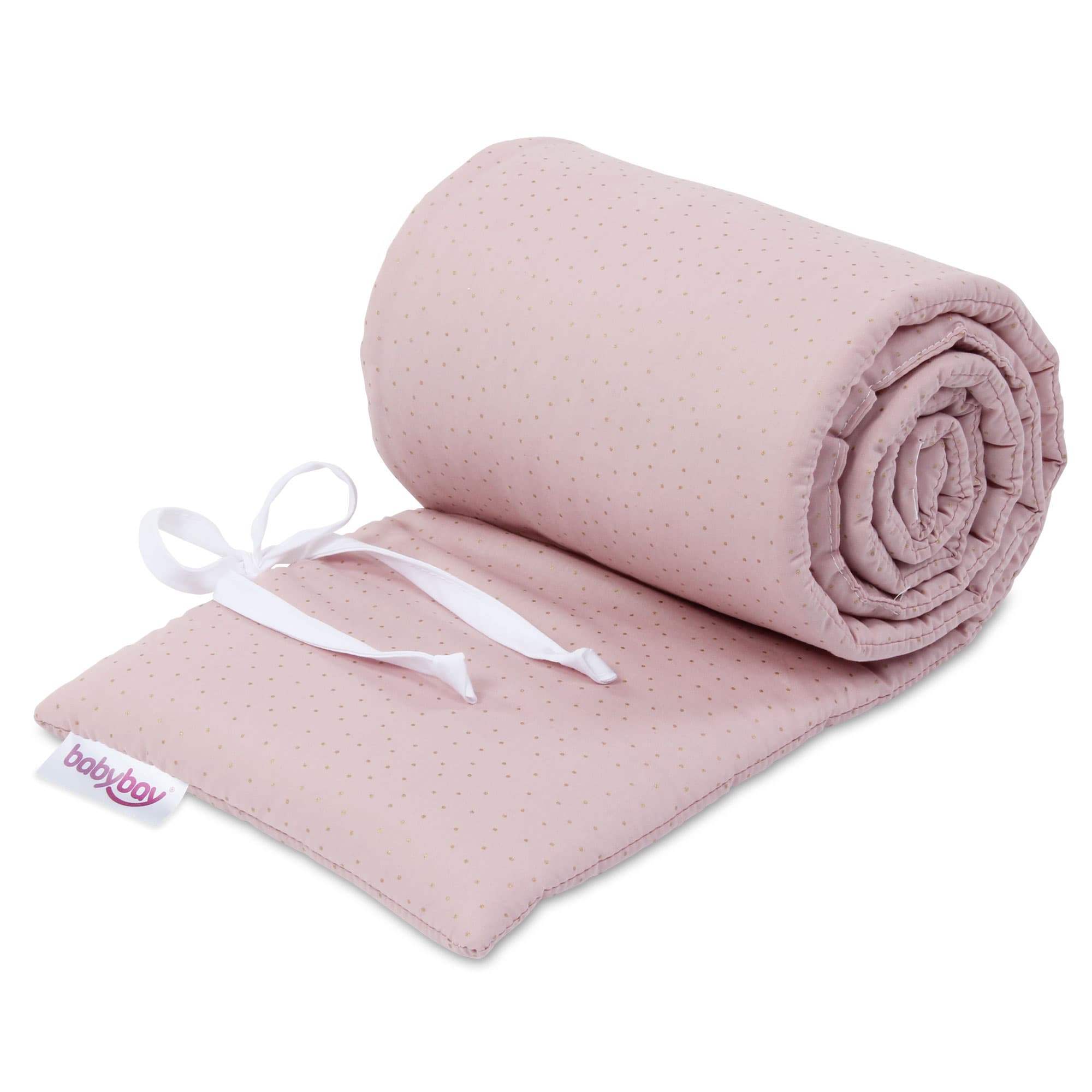 Nido Algodón Orgánico Royal rosa puntos brillantes oro (Original)