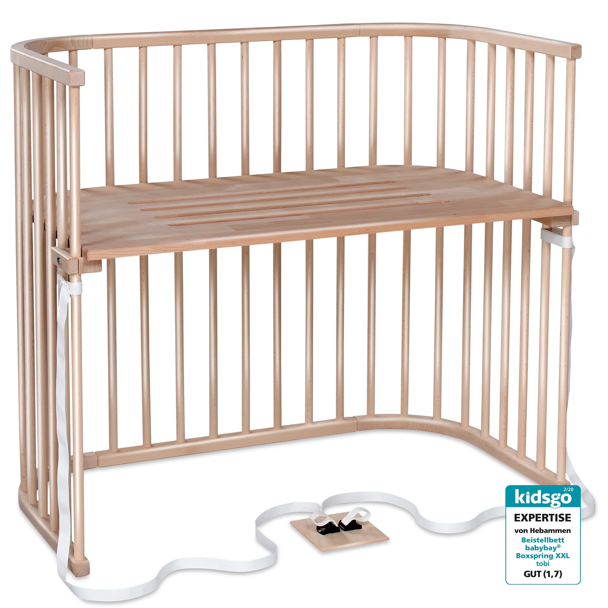Boxspring XXL (para camas boxspring), natural lacado en acabado natural lacado