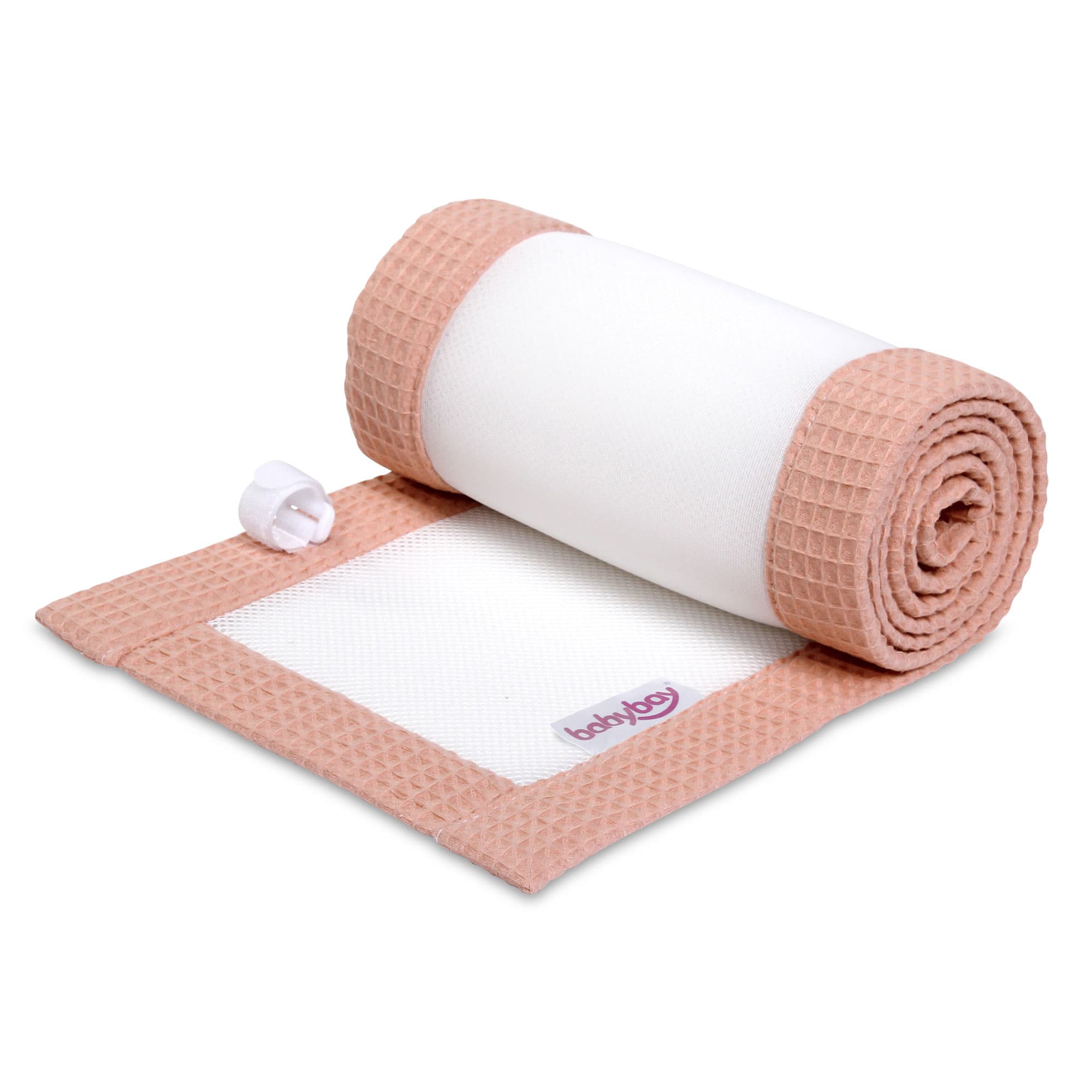 Nido Piqué gofre 3D Mesh albaricoque rosa (Boxspring XXL)