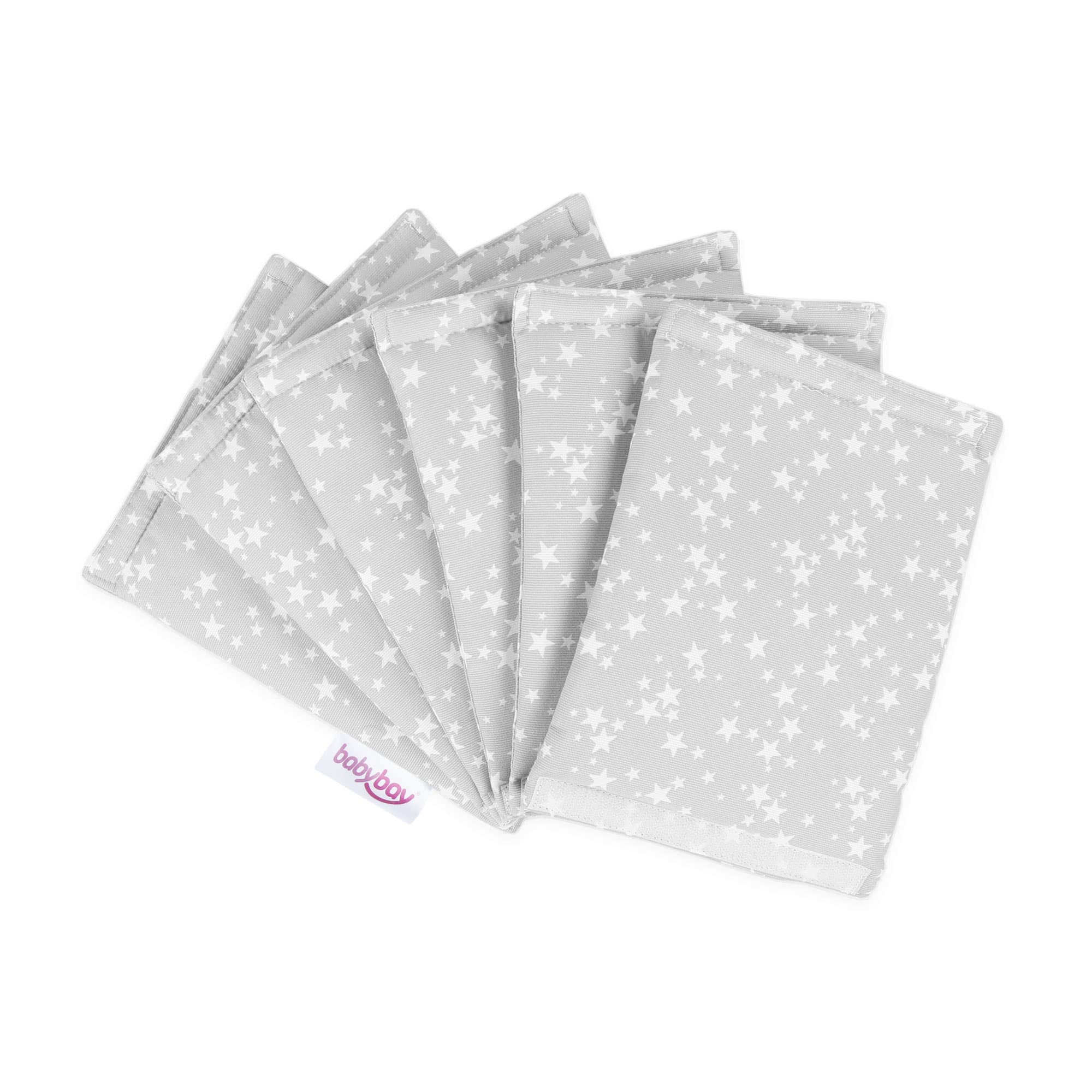 Nido Piqué Ultrafresh gris perla estrellas blanco (Original)