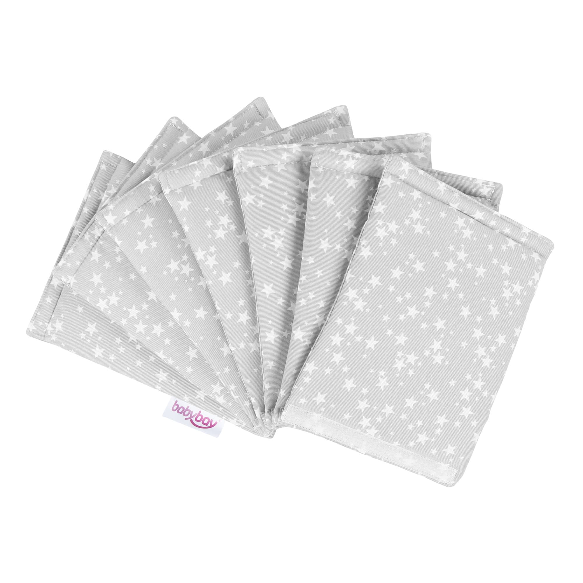 Nido Piqué Ultrafresh gris perla estrellas blanco (Midi, Maxi y Boxspring)