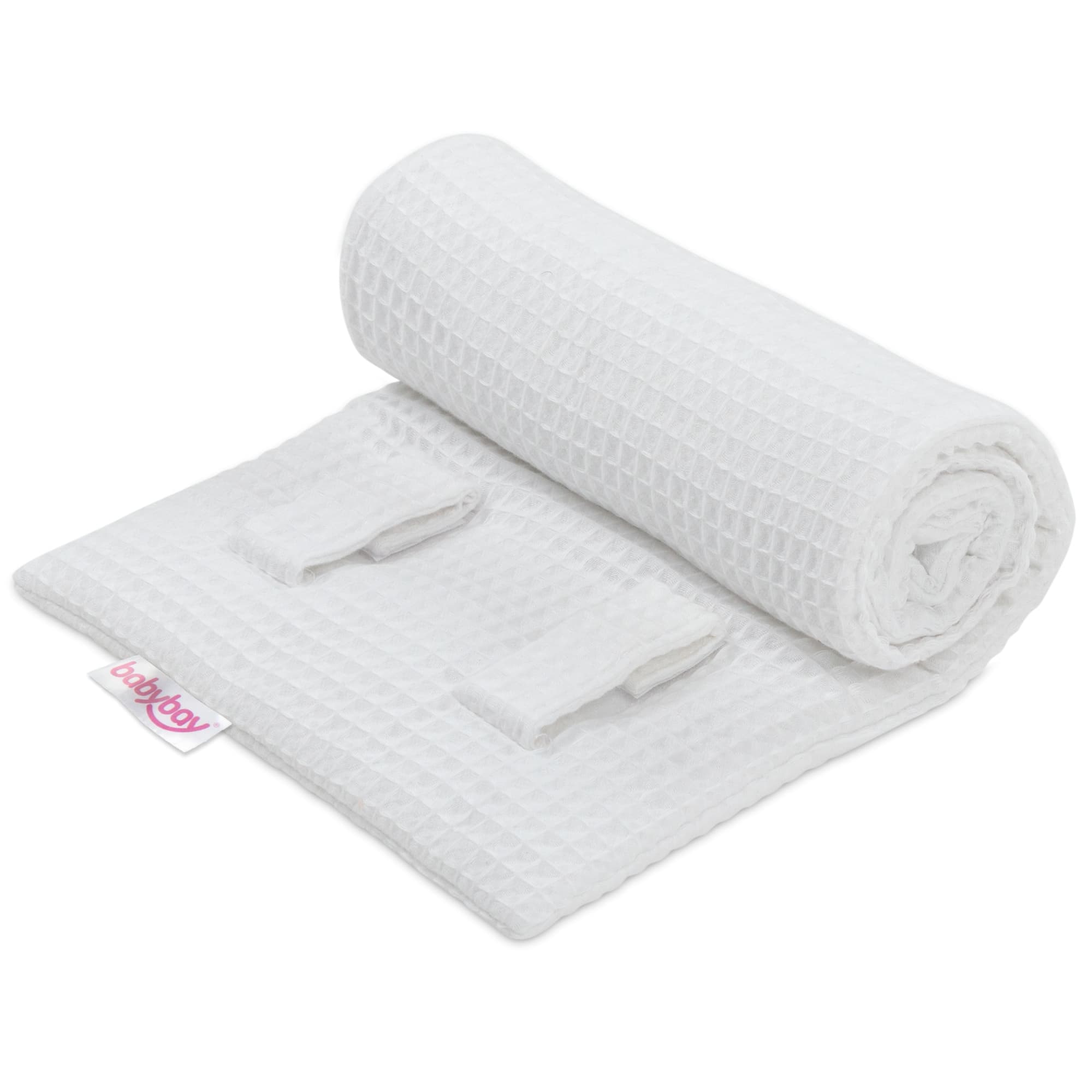 Protector de rejilla Piqué gofre con cinta blanco