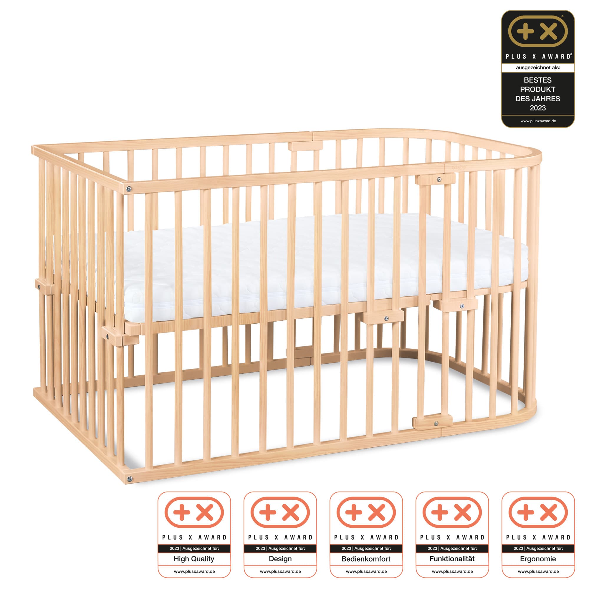 Cuna colecho babybay Original, beige en acabado beige, vista principal