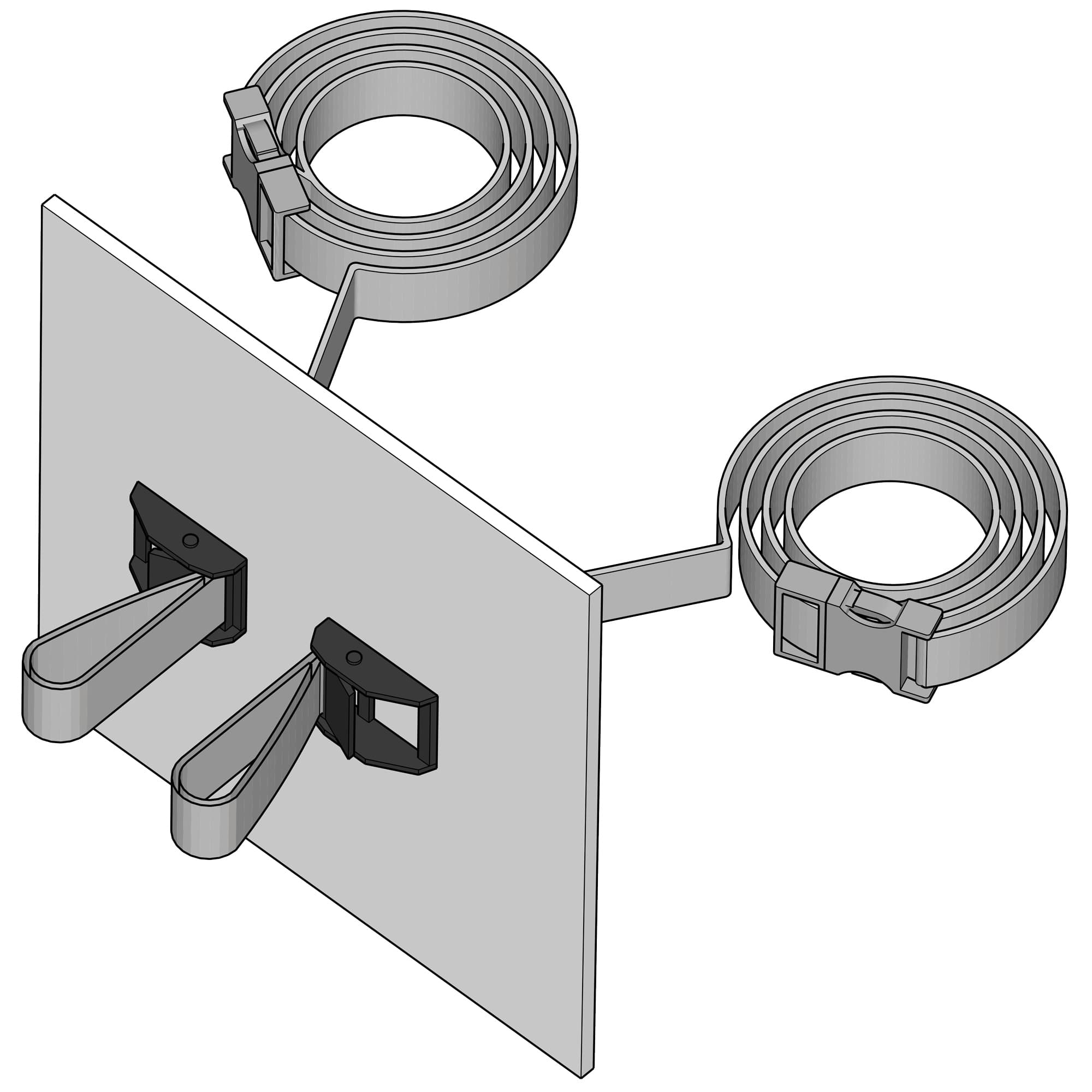 Fijación compatible opcionalmente con todos los modelos, gris pizarra