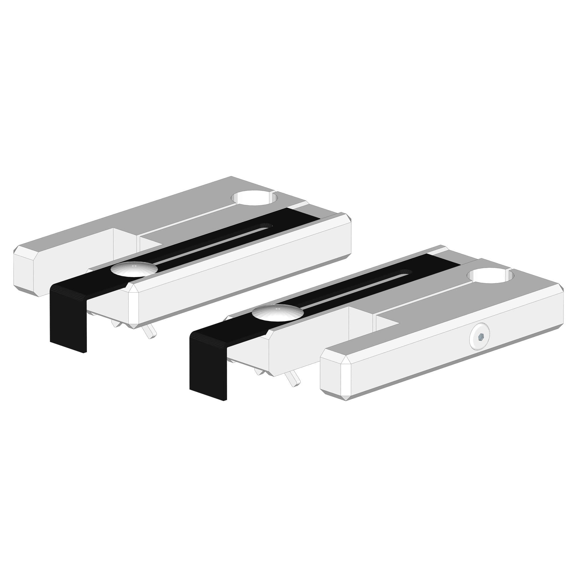 Fijación compatible opcionalmente con el modelo Boxspring Comfort Plus, blanco lacado