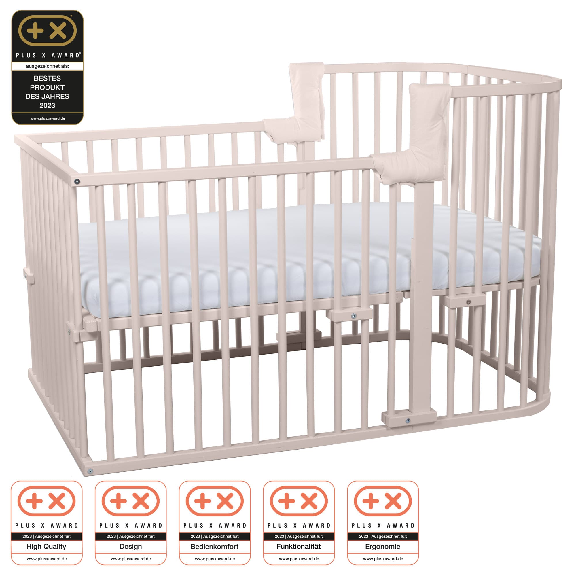 Cuna colecho babybay Boxspring Comfort Plus, beige en acabado beige, vista principal