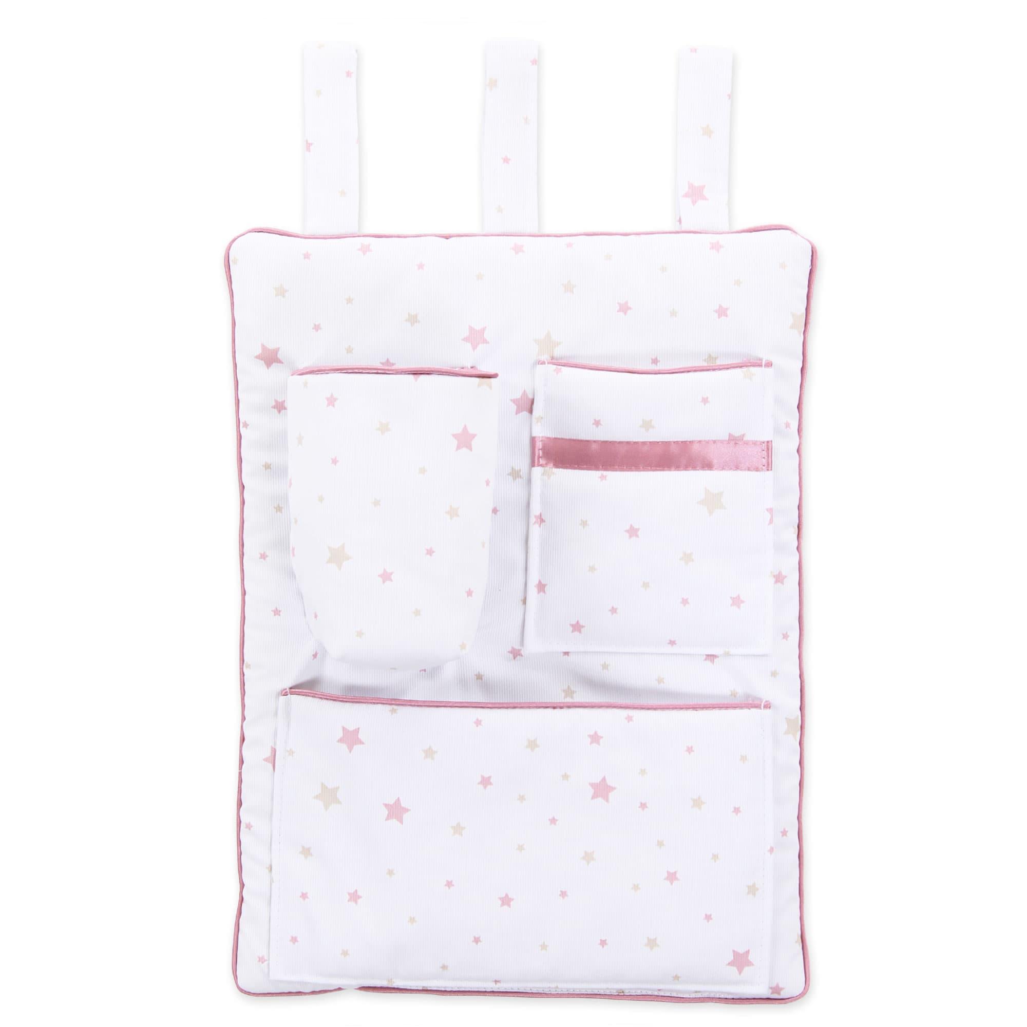 Organizador Piqué blanco estrellas variadas arena/baya