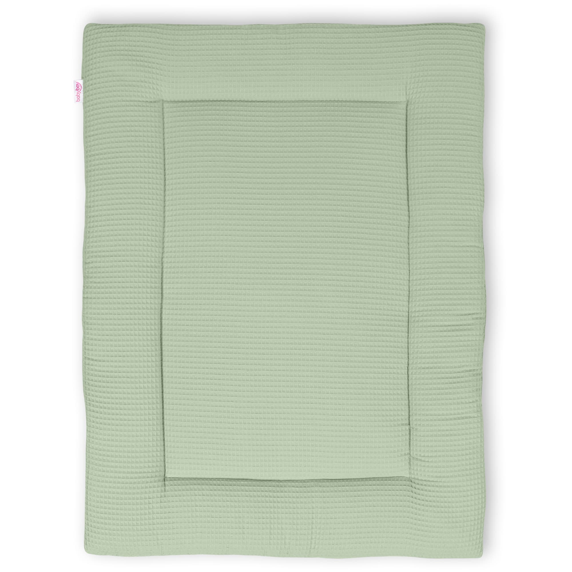 Manta de gateo Piqué gofre verde jade 75x100 cm