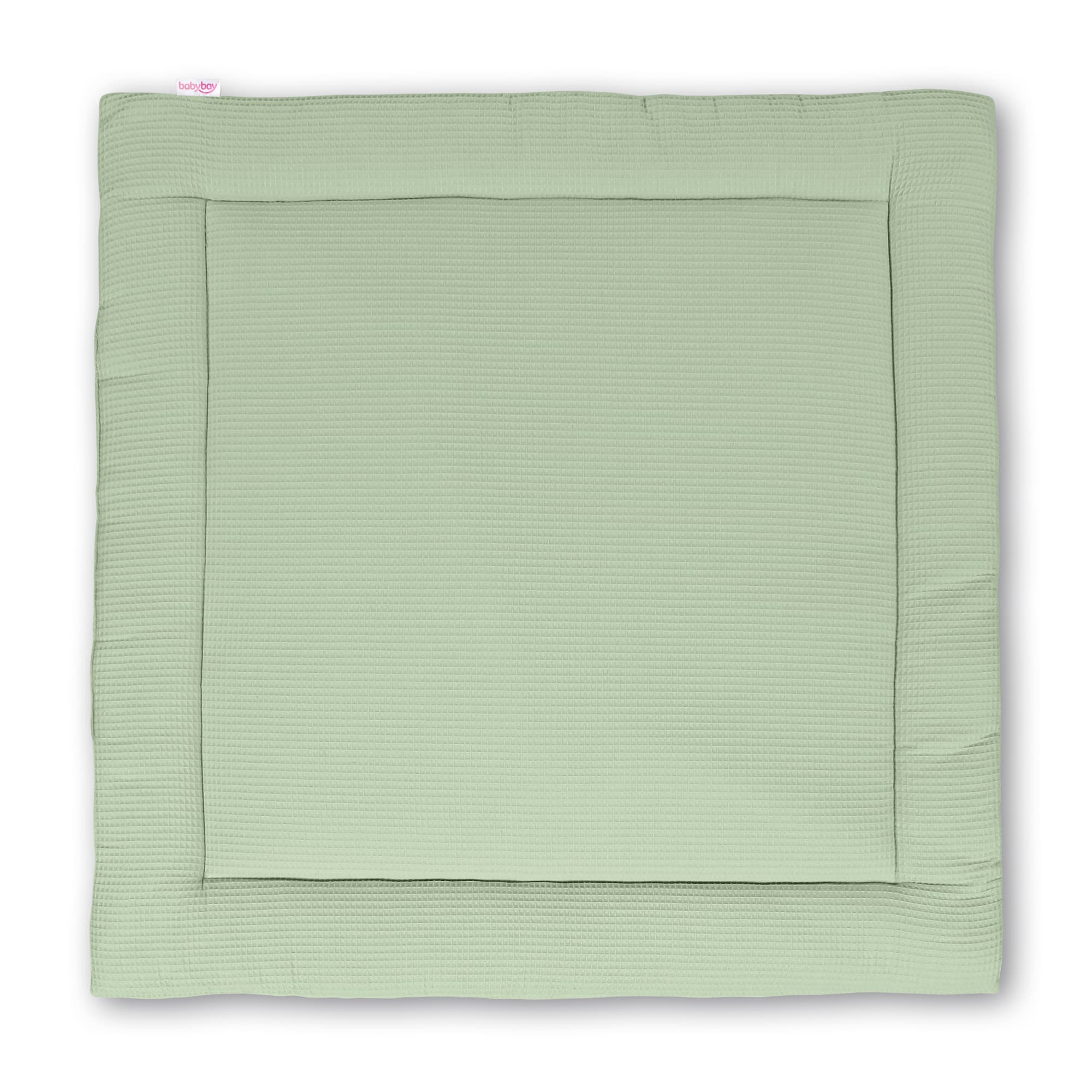 Manta de gateo Piqué gofre verde jade 120x120 cm