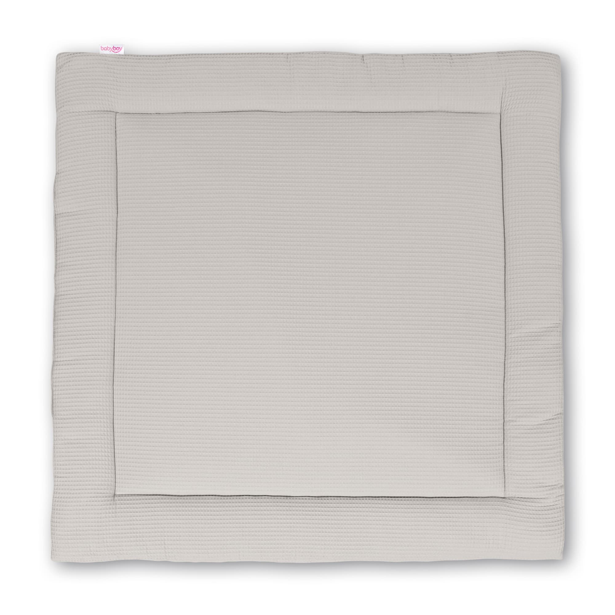 Manta de gateo Piqué gofre gris claro 120x120 cm