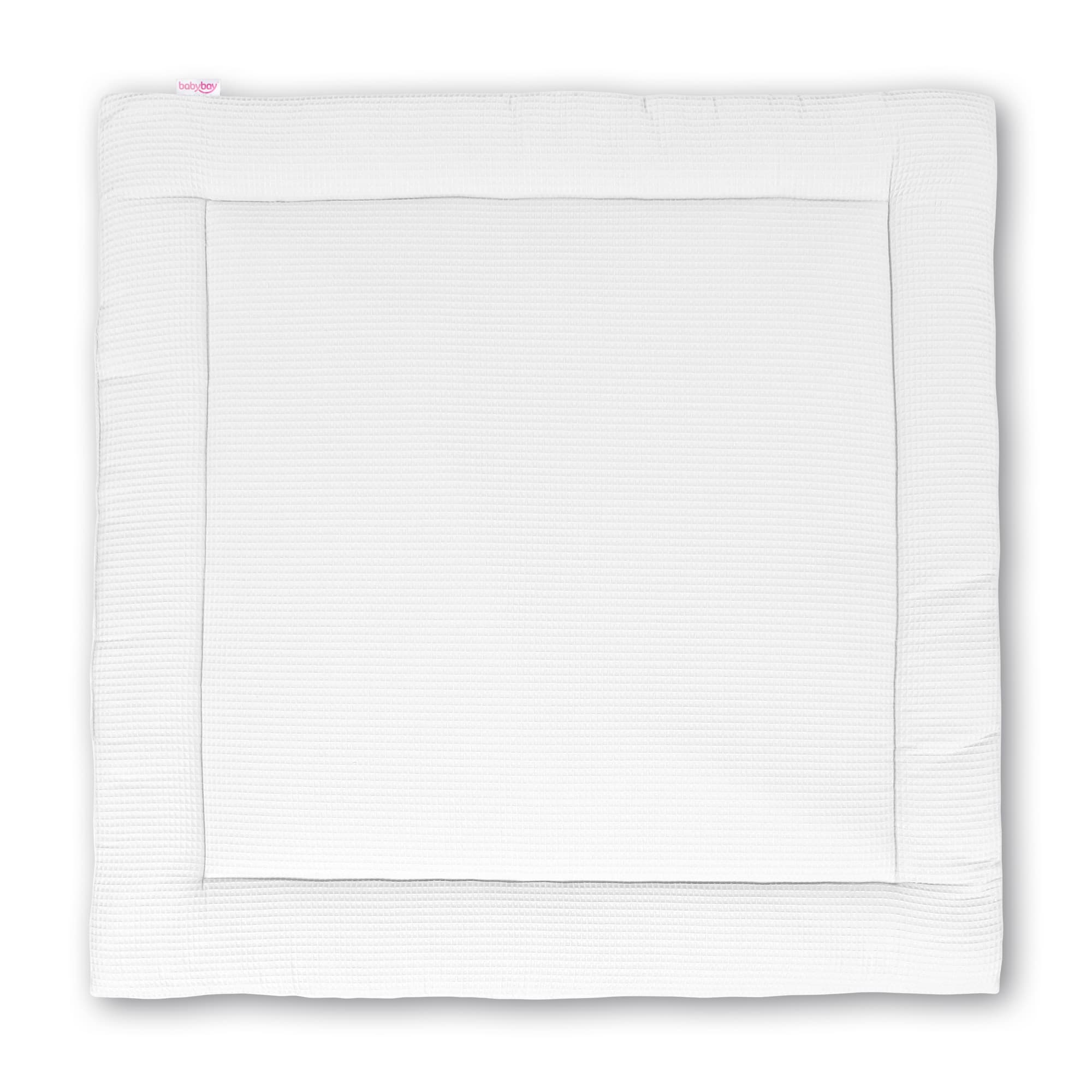 Manta de gateo Piqué gofre blanco 120x120 cm