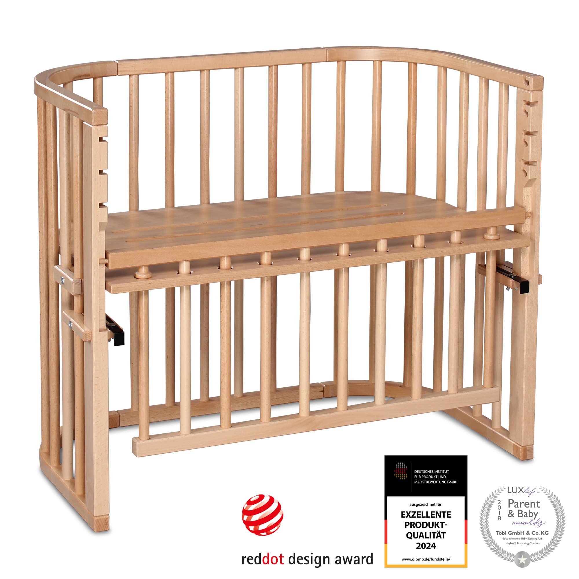 Maxi Comfort Plus (para camas con somier), natural lacado en acabado natural lacado