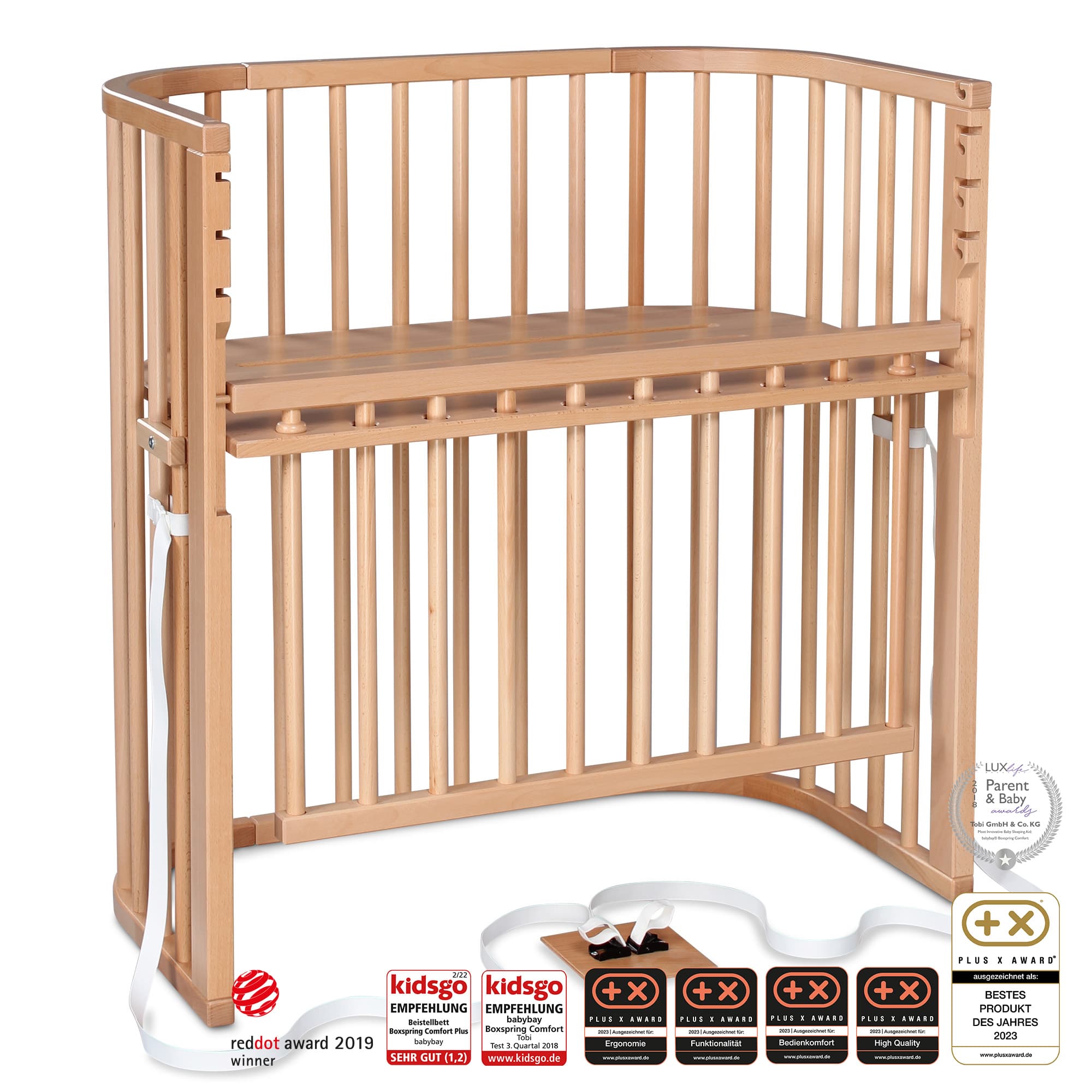 Boxspring Comfort Plus (para camas boxspring), natural lacado en acabado natural lacado