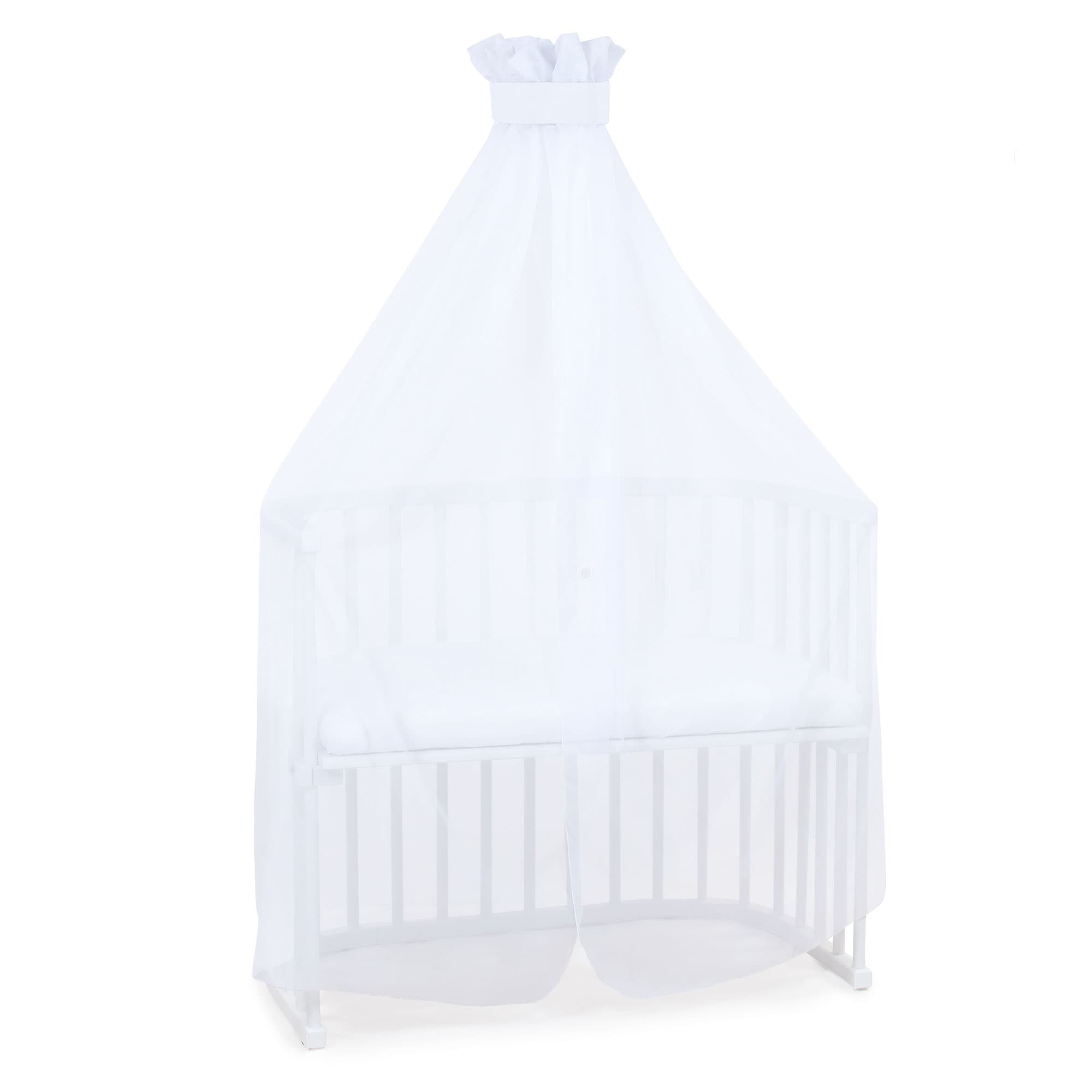 Mosquitera y dosel blanco