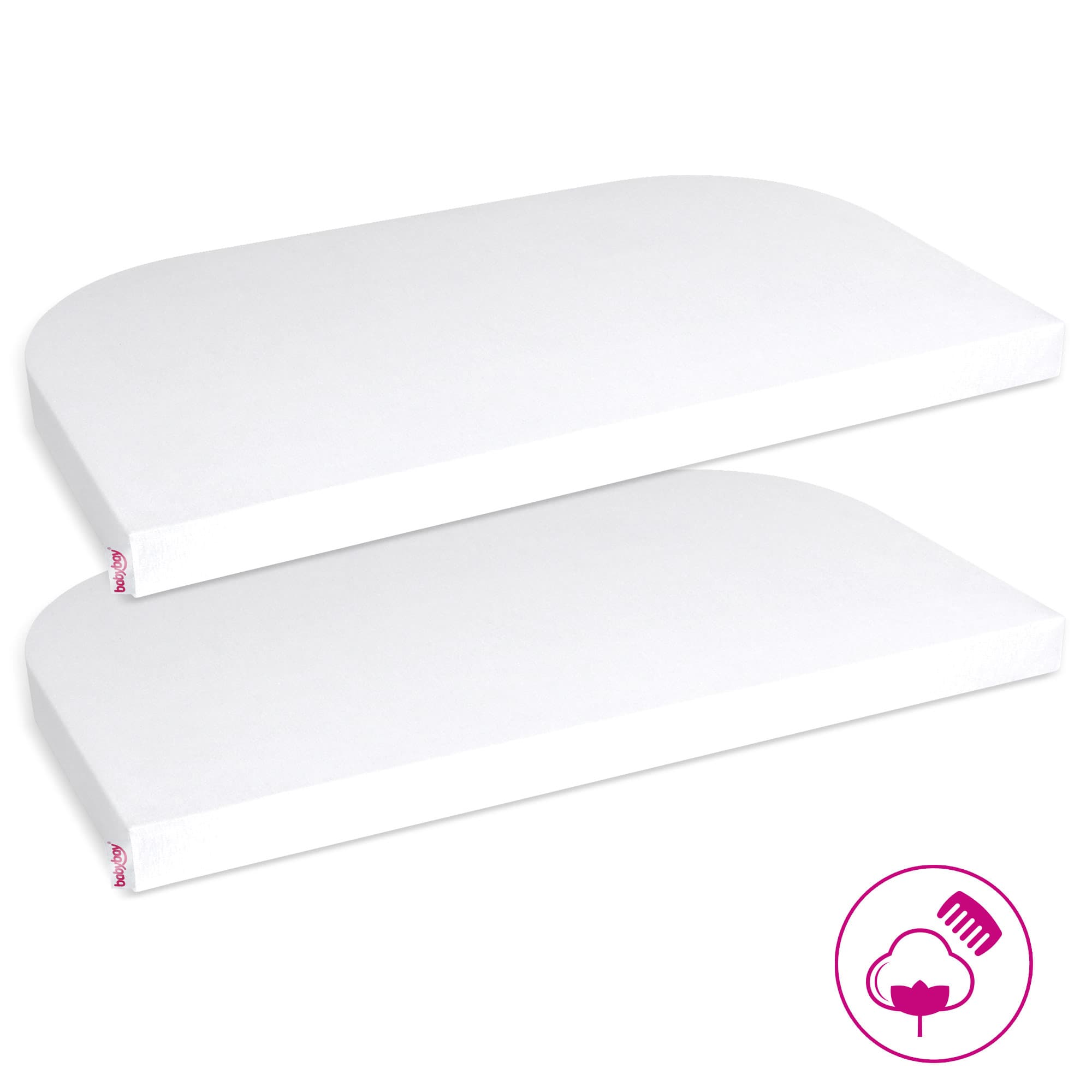 Sábana bajera Jersey Deluxe (pack doble) blanco (Boxspring XXL)