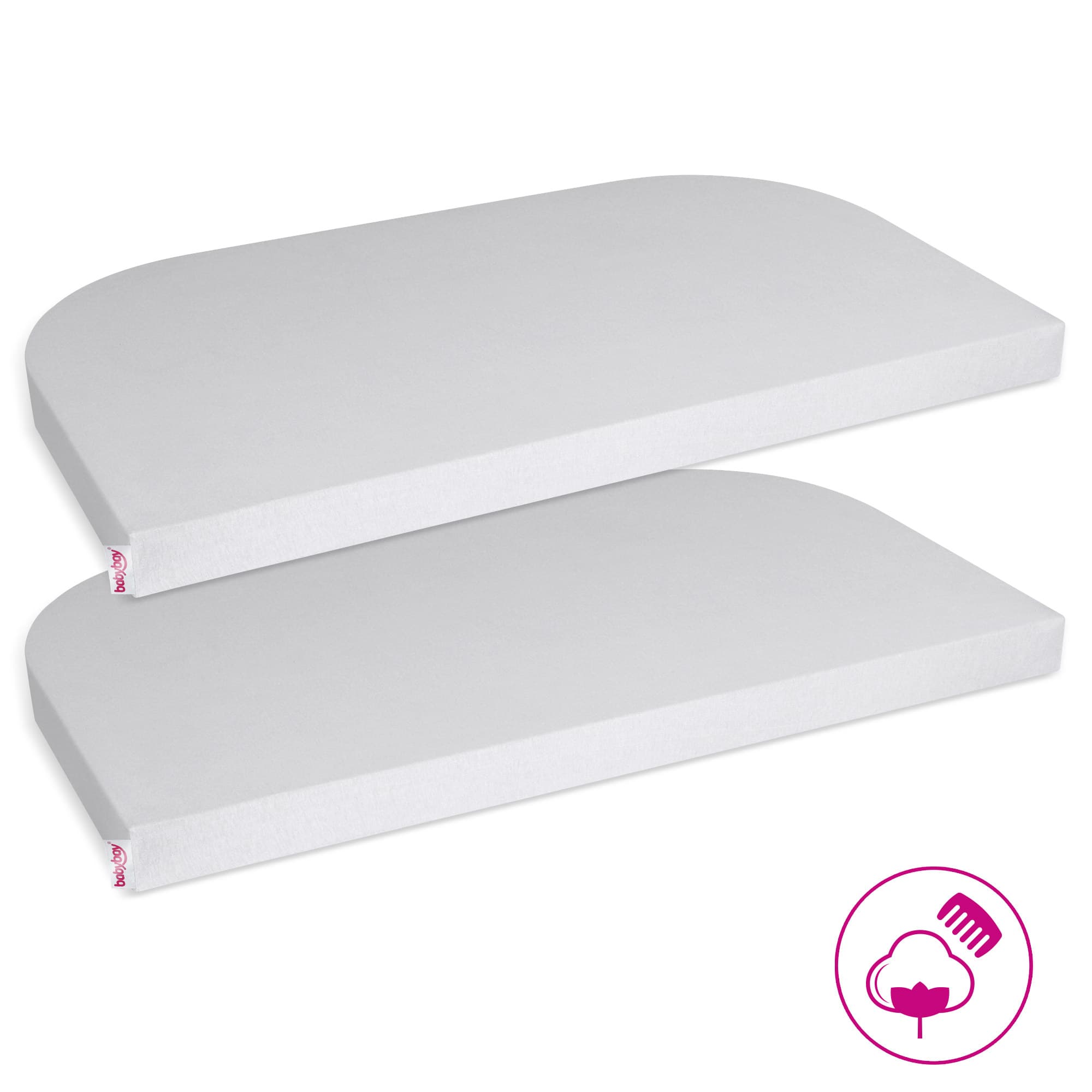 Sábana bajera Jersey Deluxe (pack doble) zartgrau (Midi, Maxi y Boxspring)