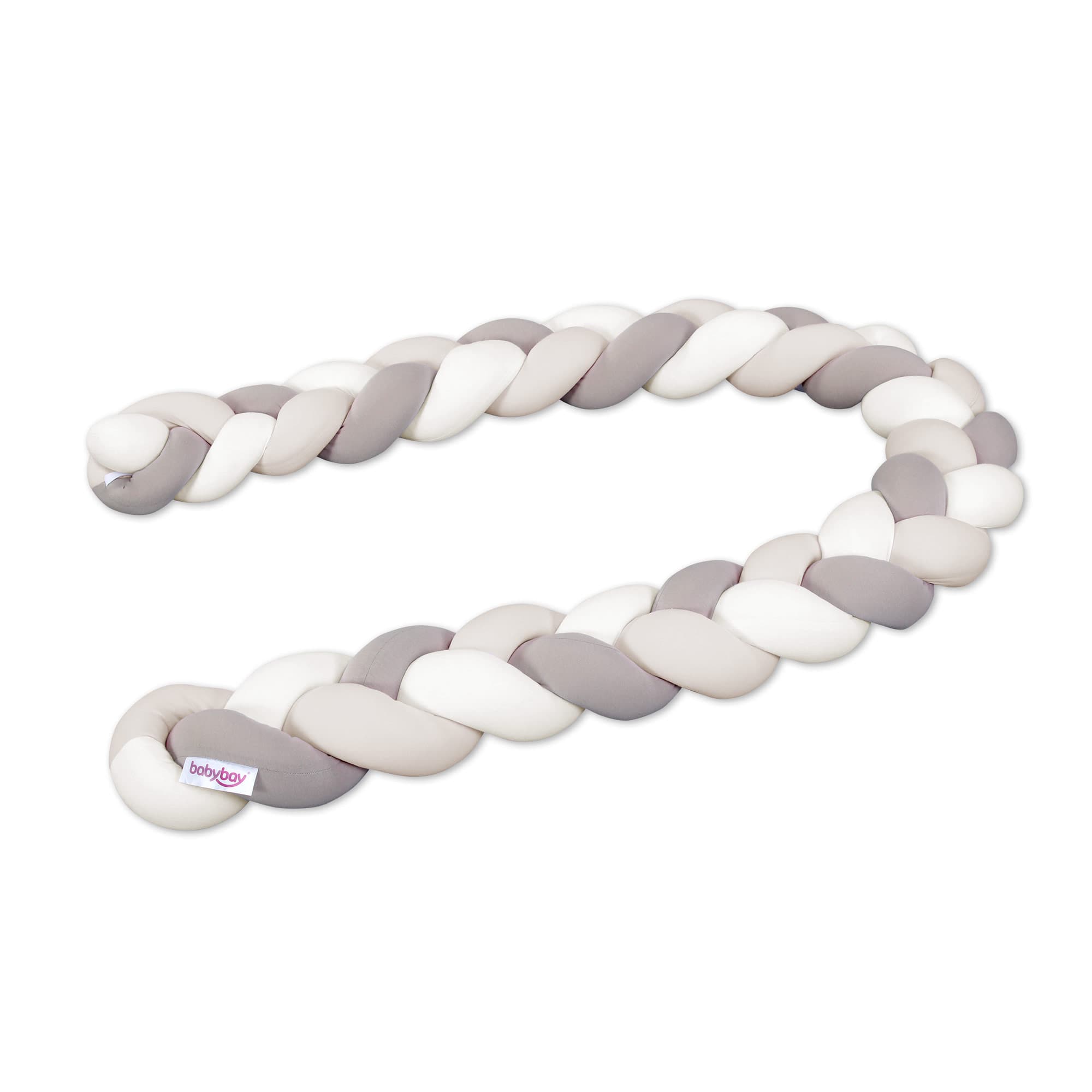 Serpiente de nido trenzado marfil/beige/crema 180cm