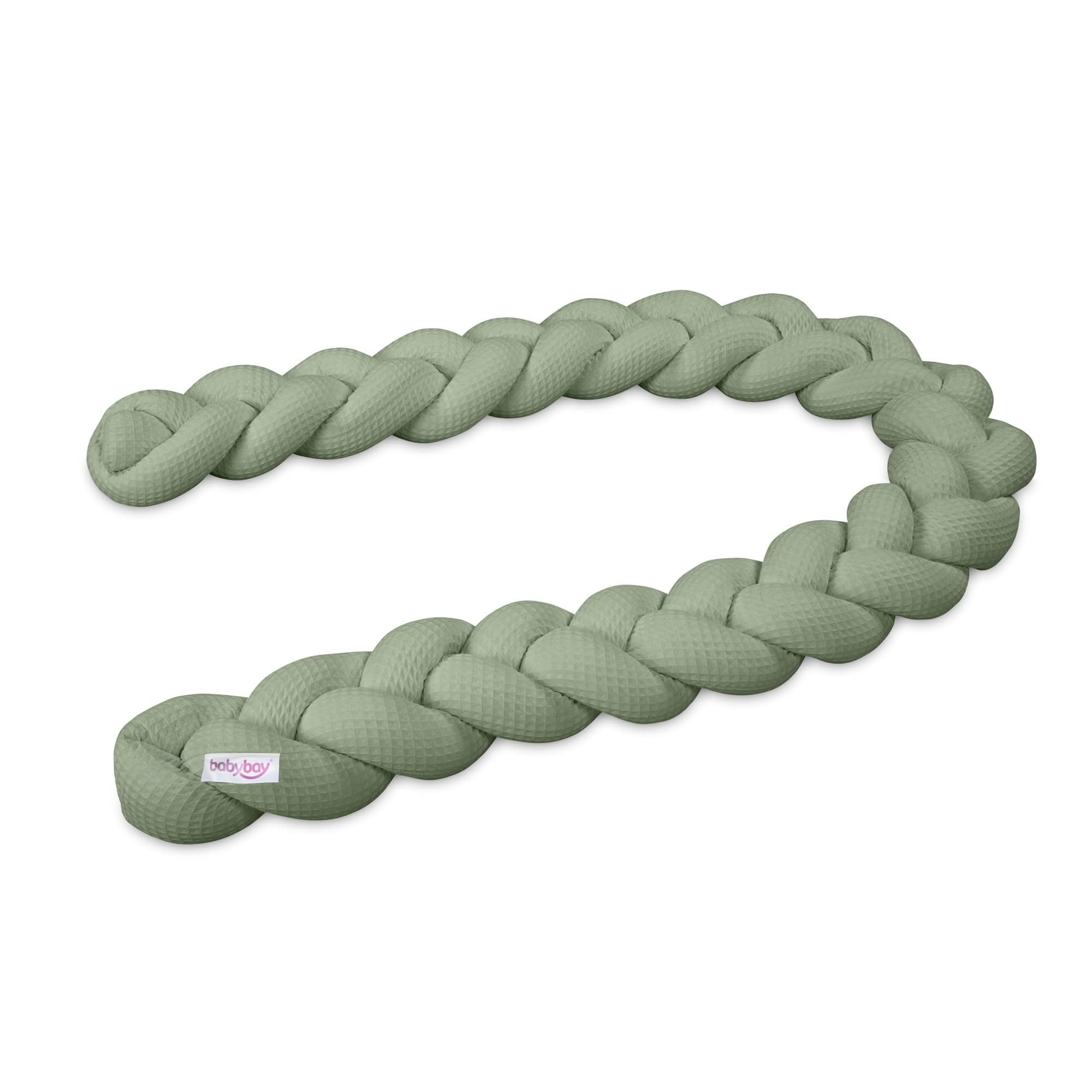 Serpiente de nido Piqué gofre trenzado verde jade 200 cm