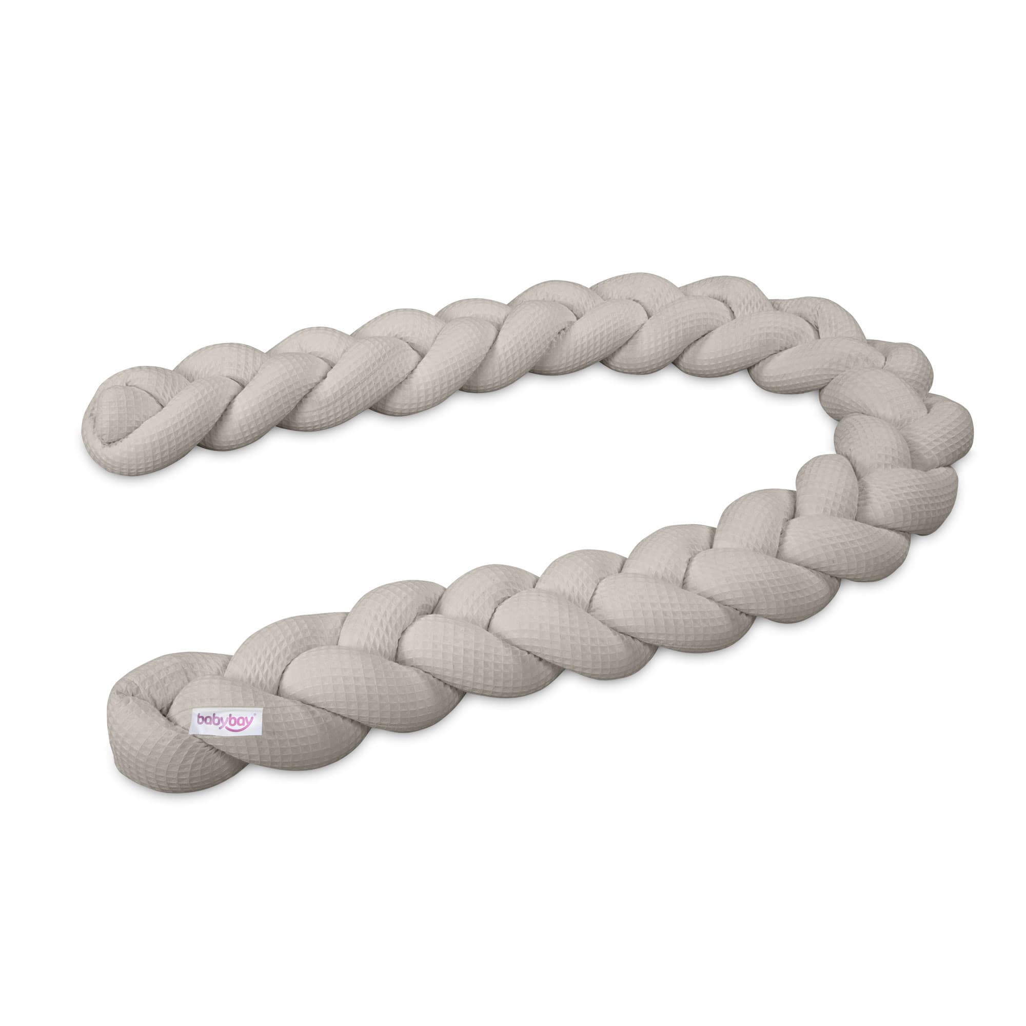 Serpiente de nido Piqué gofre trenzado gris claro 200 cm