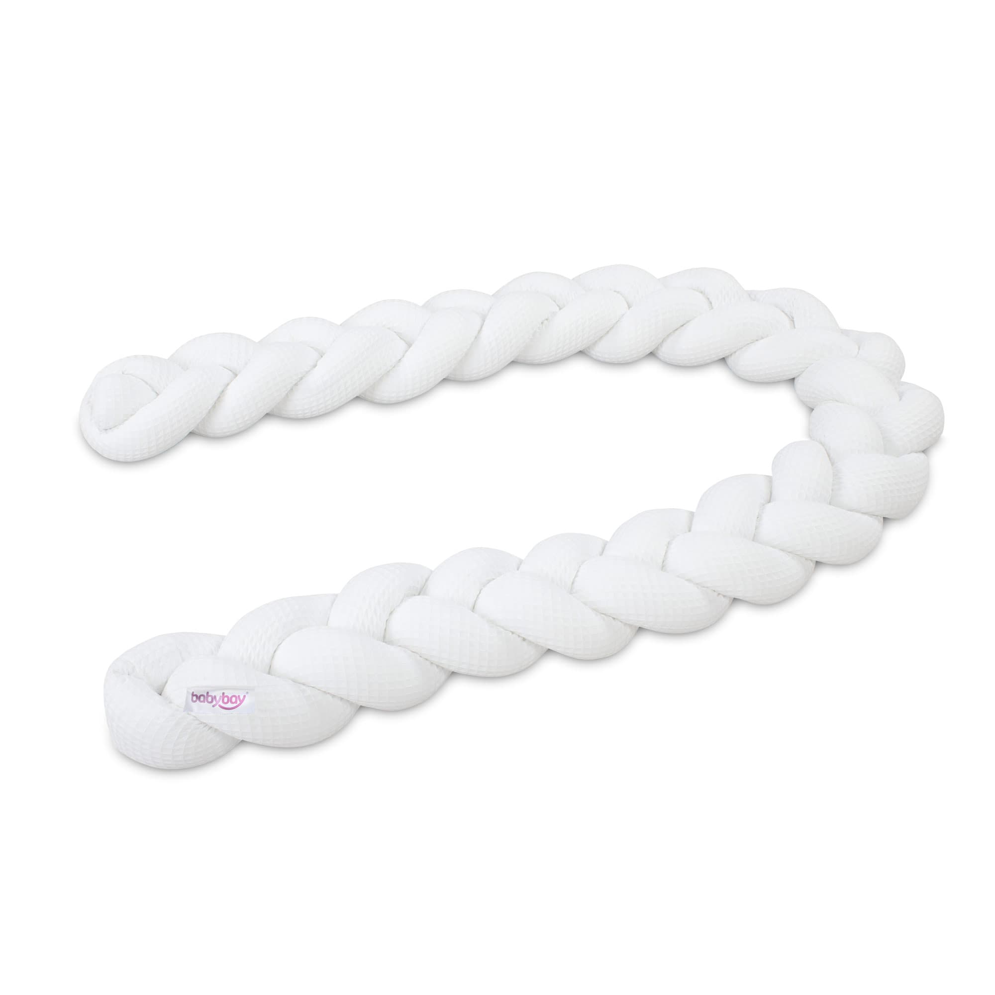 Serpiente de nido Piqué gofre trenzado blanco 200 cm