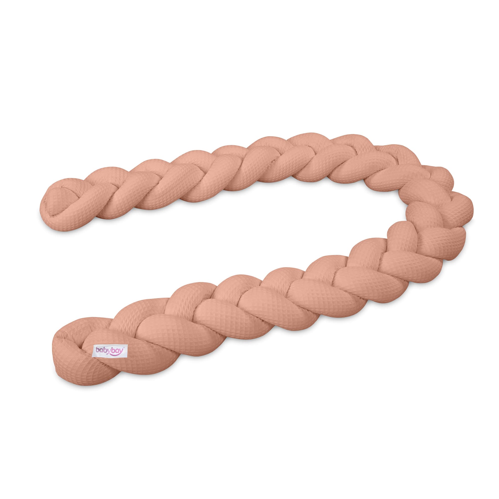 Serpiente de nido Piqué gofre trenzado albaricoque rosa 200 cm