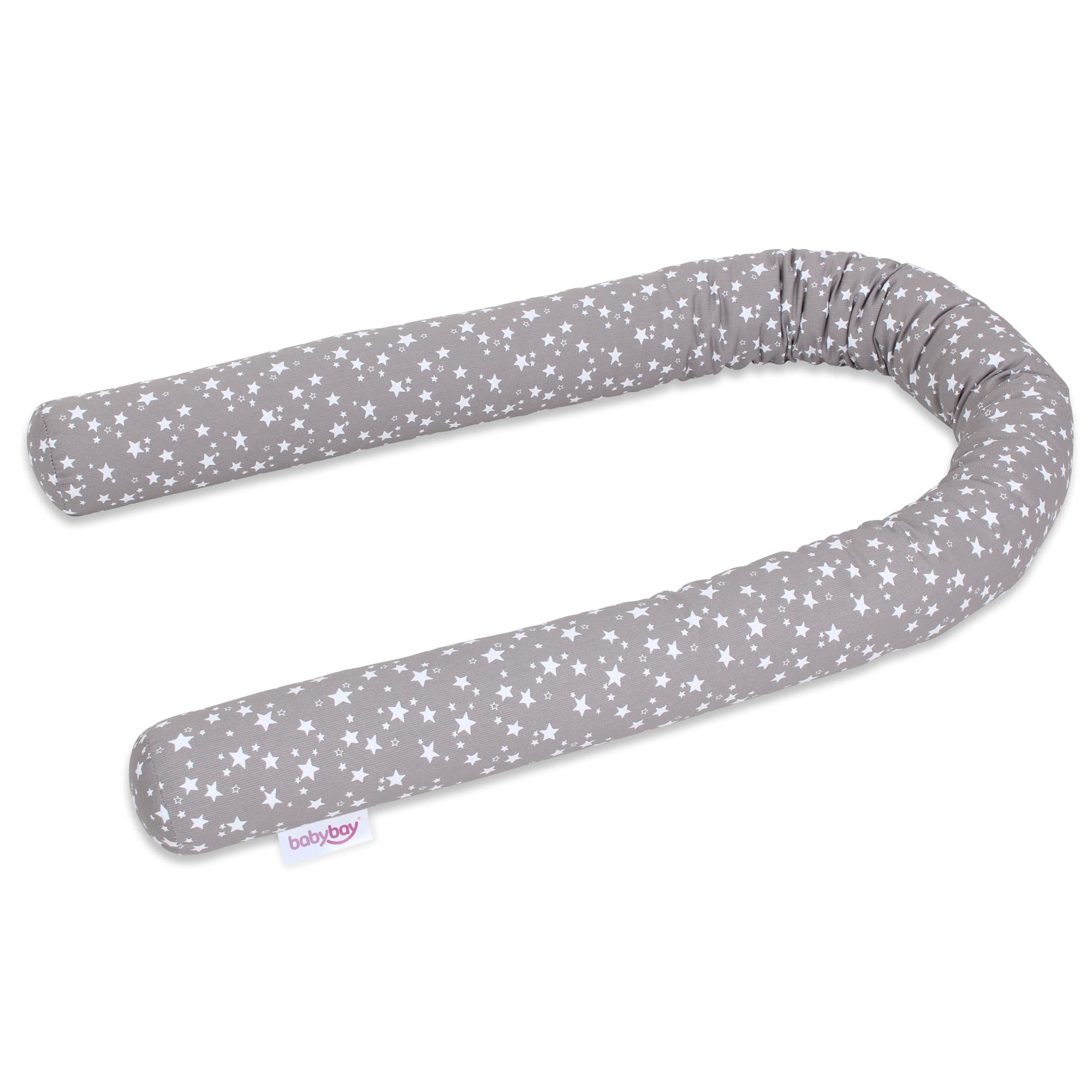 Serpiente de nido Piqué topo estrellas blanco 180cm