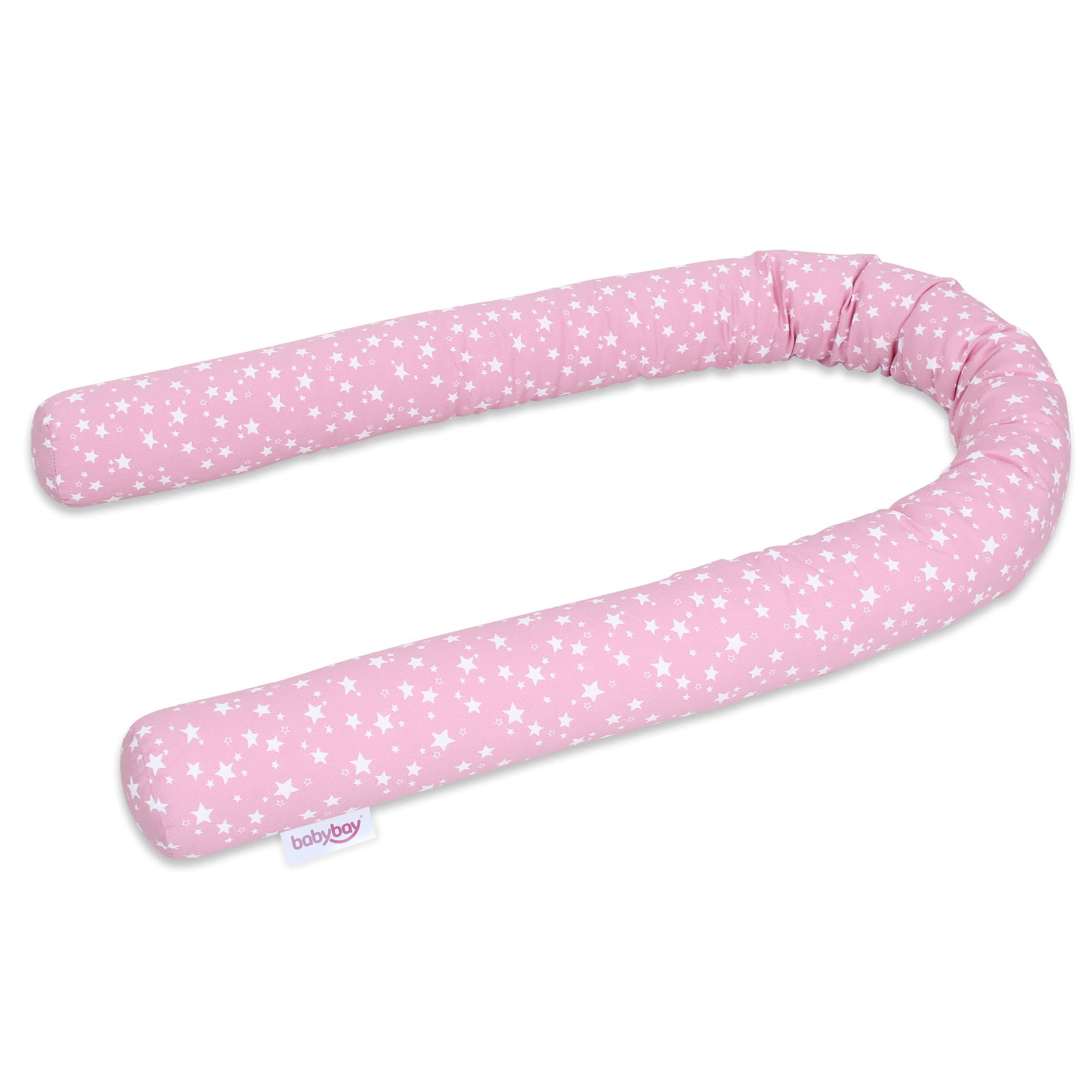 Serpiente de nido Piqué baya estrellas blanco 180cm