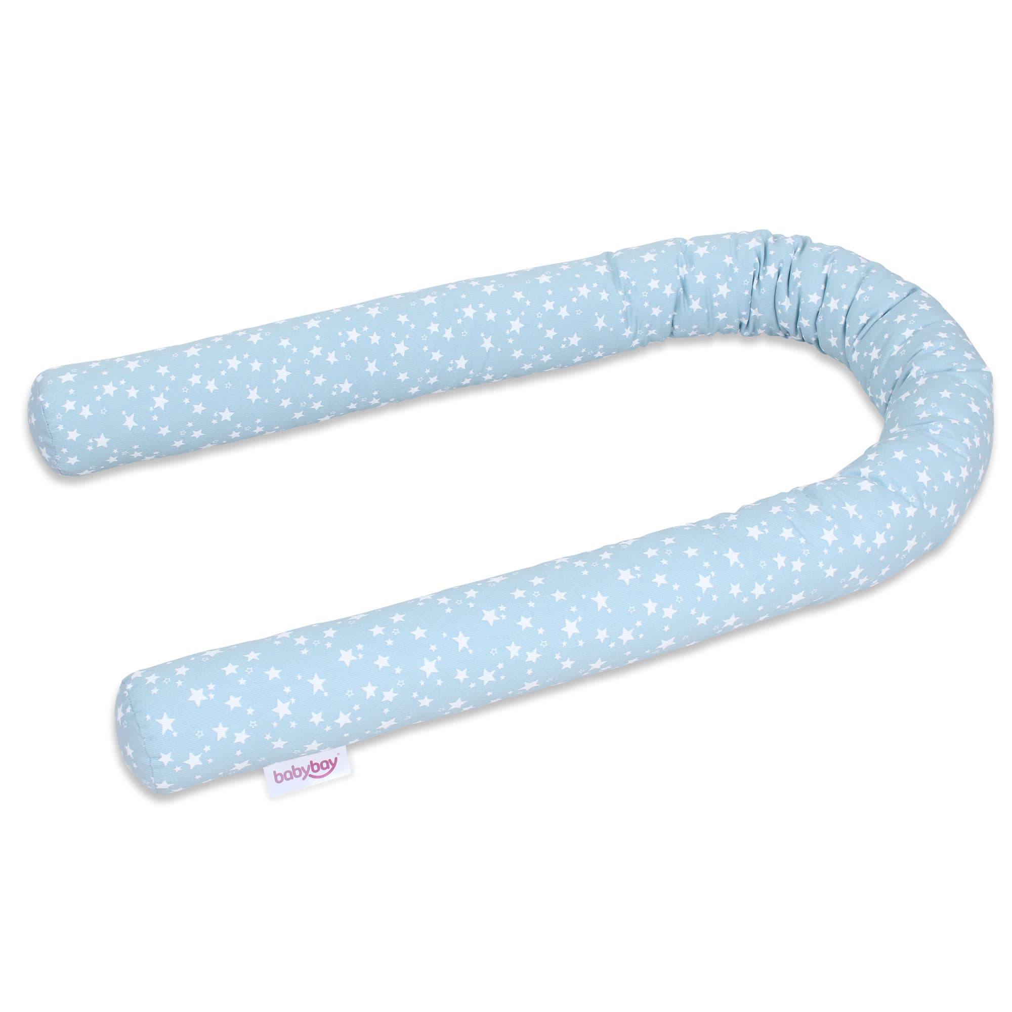 Serpiente de nido Piqué azul estrellas blanco 180cm