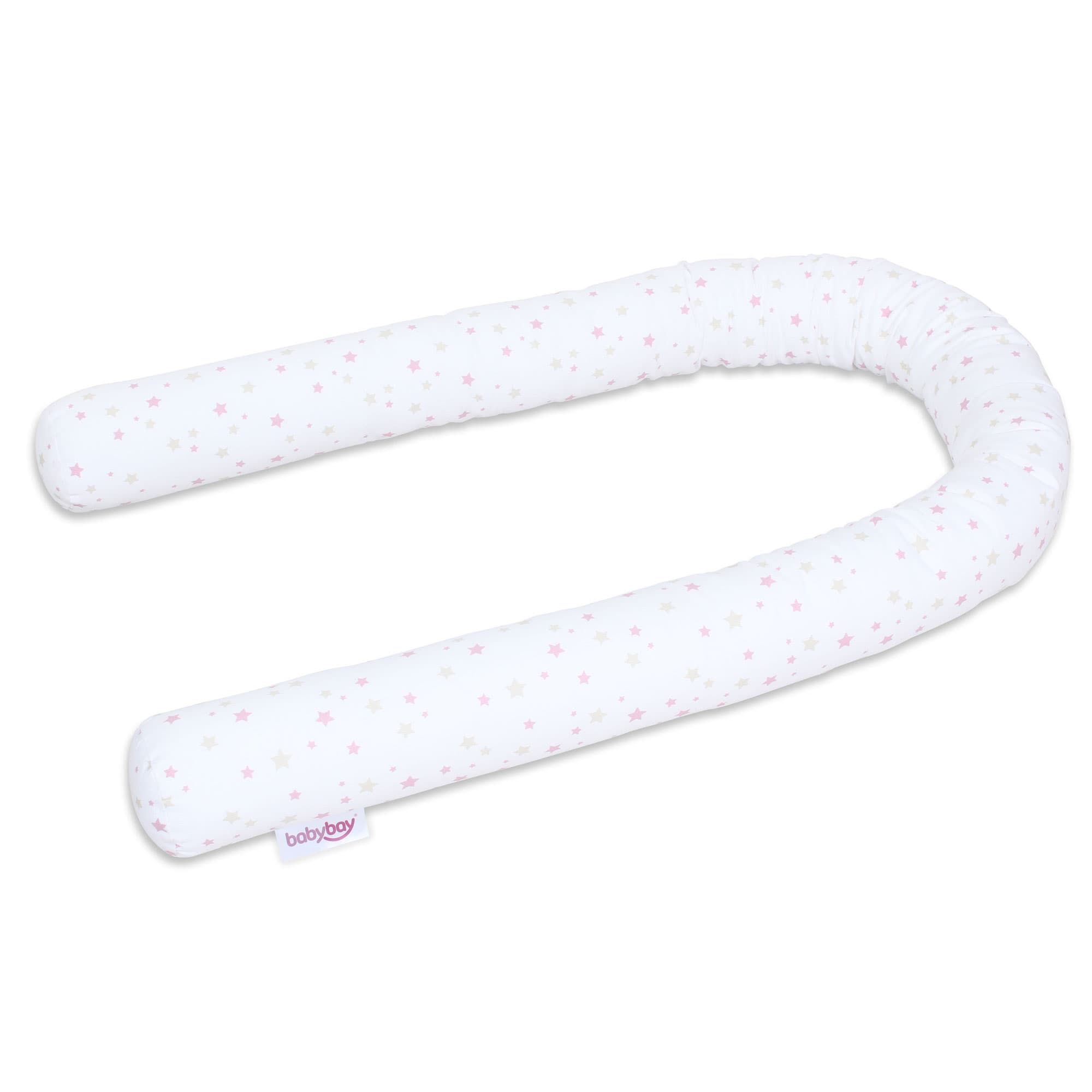 Serpiente de nido Piqué blanco estrellas variadas arena/baya 180cm
