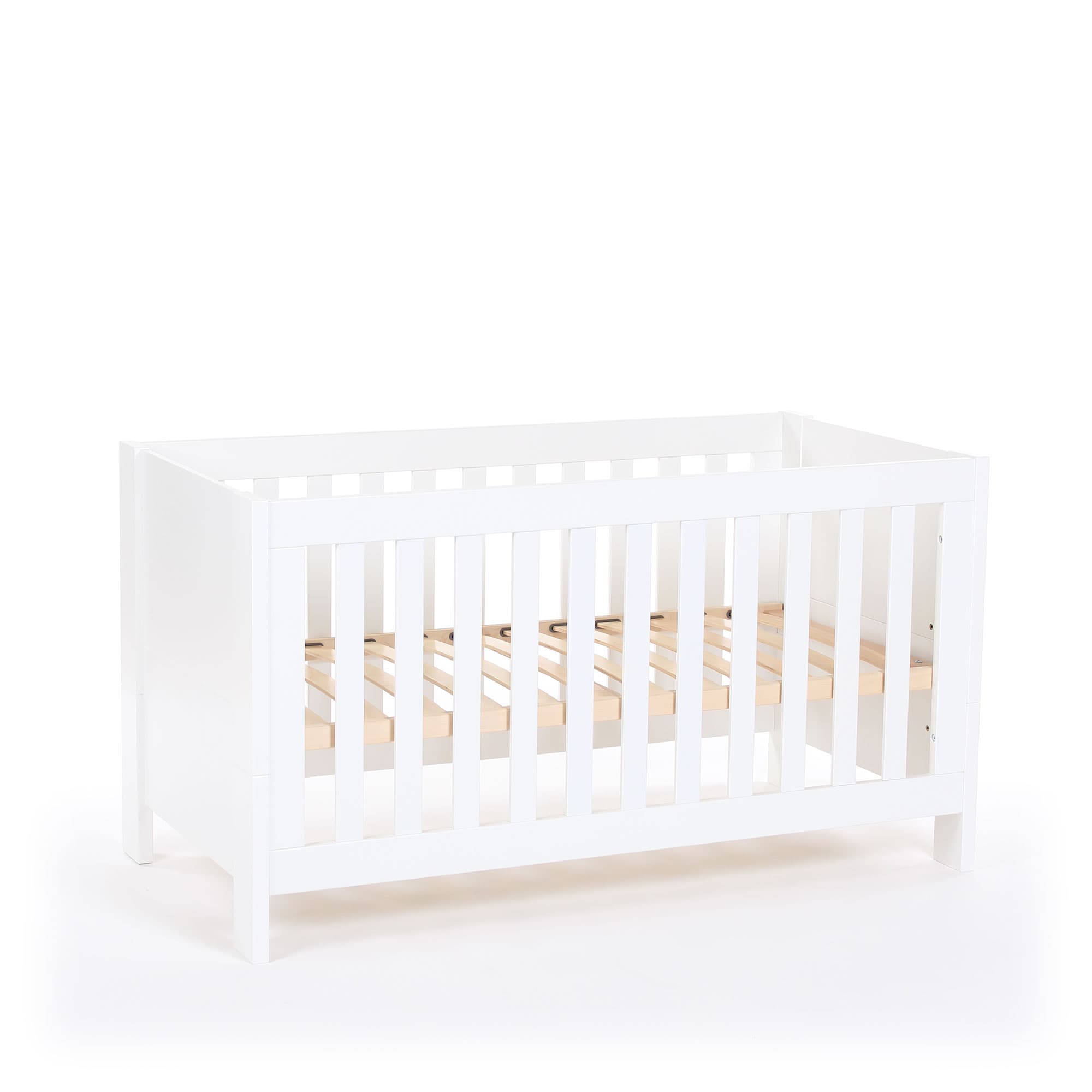 Cuna colecho babybay Cama infantil, de bebé y colecho All in One 70x140 con somier, blanco lacado en acabado blanco lacado, vista principal